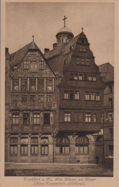 Ansichtskarte Frankfurt Main - Alte Häuser am Römer - ca. 1950 aus der Kategorie Frankfurt