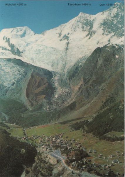 Ansichtskarte Schweiz - Saas-Fee - ca. 1980 aus der Kategorie Saas-Fee