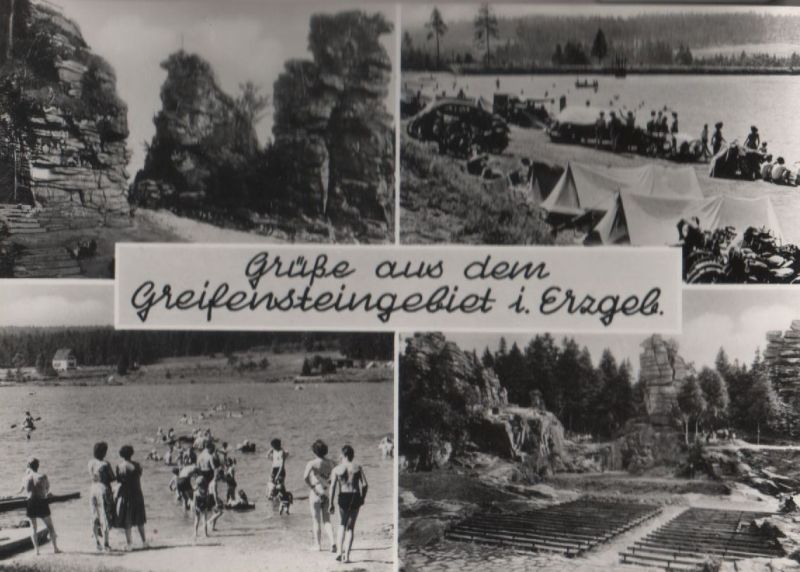 Ansichtskarte Greifensteine - Gruß aus dem Gebiet - 1968 aus der Kategorie Greifensteine