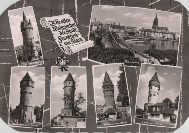 Ansichtskarte Frankfurt Main - die alten Wahrzeichen - ca. 1960 aus der Kategorie Frankfurt