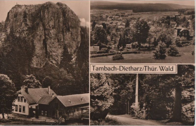 Ansichtskarte Tambach-Dietharz - mit 3 Bildern - 1962 aus der Kategorie Tambach-Dietharz