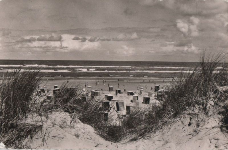 Ansichtskarte Juist - Dünen, Strand und Meer - 1966 aus der Kategorie Juist