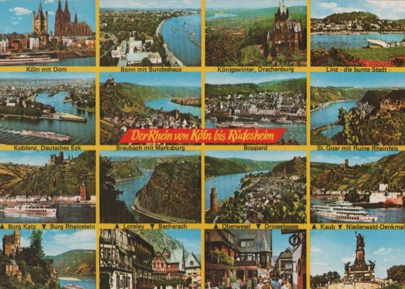 Ansichtskarte Rhein - von Köln bis Rüdesheim - 1994 aus der Kategorie Rhein