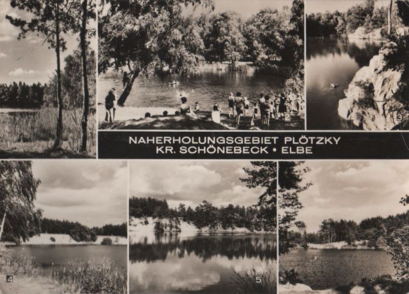 Ansichtskarte Plötzky - Naherholungsgebiet, u.a. Giselasee - 1978 aus der Kategorie Plötzky