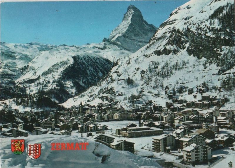 Ansichtskarte Schweiz - Zermatt - mit Matterhorn - 1985 aus der Kategorie Zermatt