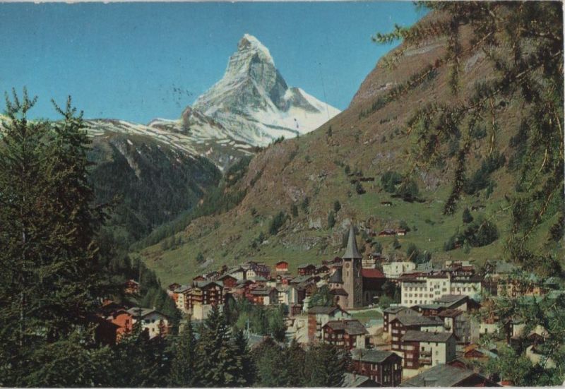 Ansichtskarte Zermatt - Schweiz - mit Matterhorn aus der Kategorie Zermatt