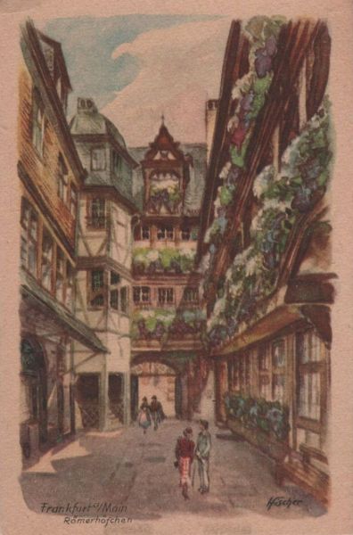 Ansichtskarte Frankfurt Main - Römerhöfchen - ca. 1960 aus der Kategorie Frankfurt