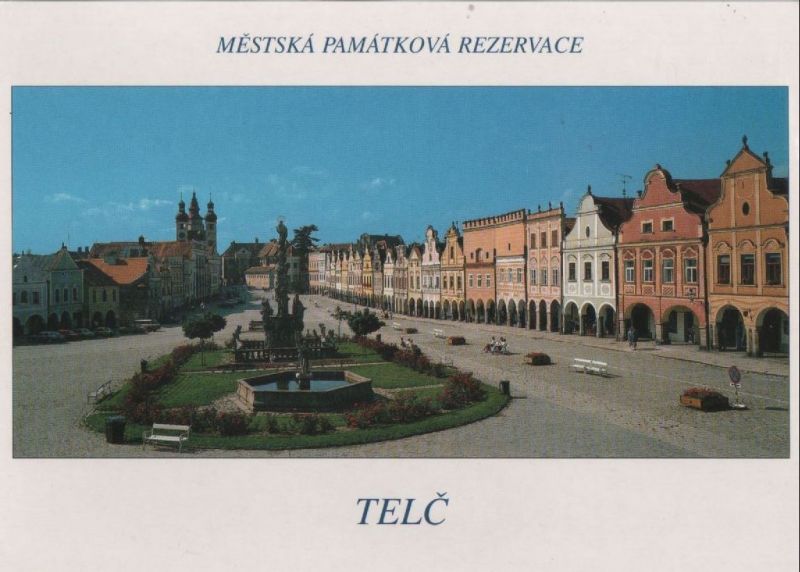 Ansichtskarte Tschechien - Telc - Mestska parnatkova rezervace - ca. 1985 aus der Kategorie Telc