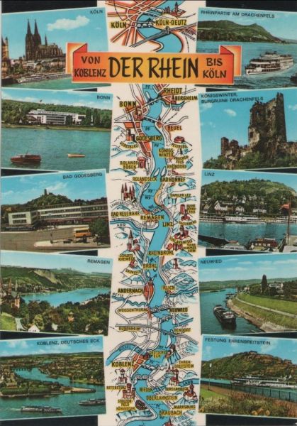 Ansichtskarte Rhein - Koblenz bis Köln aus der Kategorie Rhein