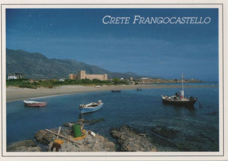 Ansichtskarte Frangocastello - Frangokastello - Griechenland - Boote aus der Kategorie Frangokastello