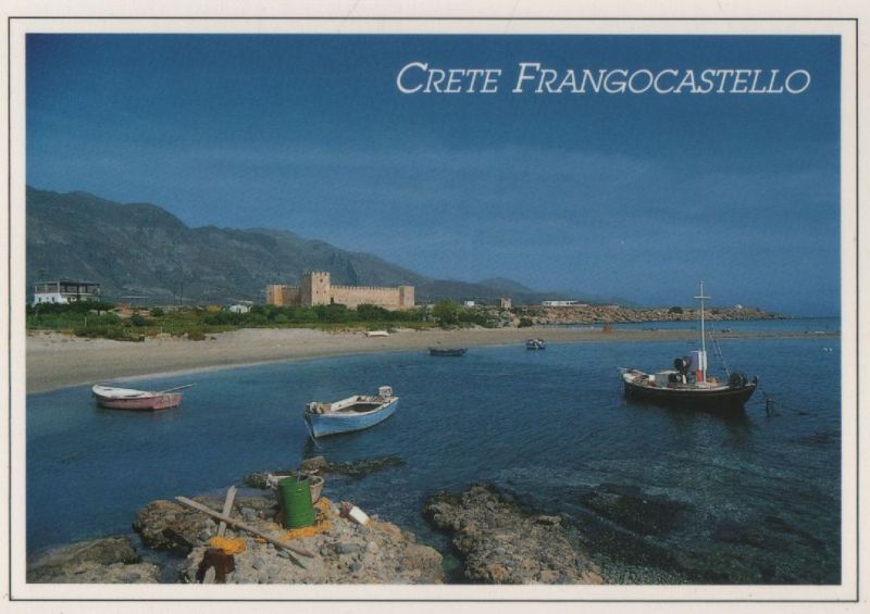 Ansichtskarte Frangocastello - Frangokastello - Griechenland - Boote aus der Kategorie Frangokastello
