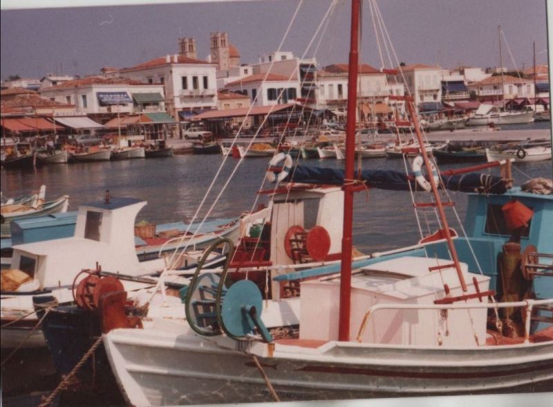 Ansichtskarte Ägina - Griechenland - Hafen [keine Ak, sondern Foto] aus der Kategorie Aegina