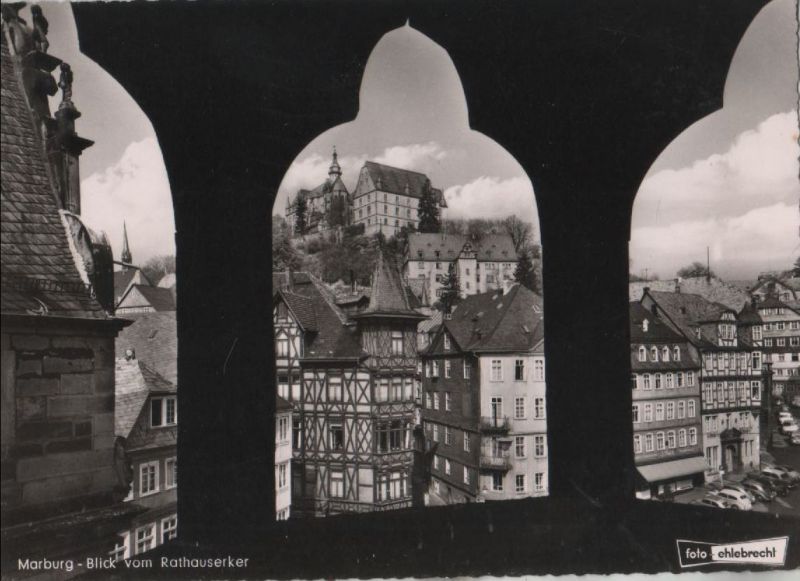 Ansichtskarte Marburg / Lahn - Blick vom Rathauserker aus der Kategorie Marburg