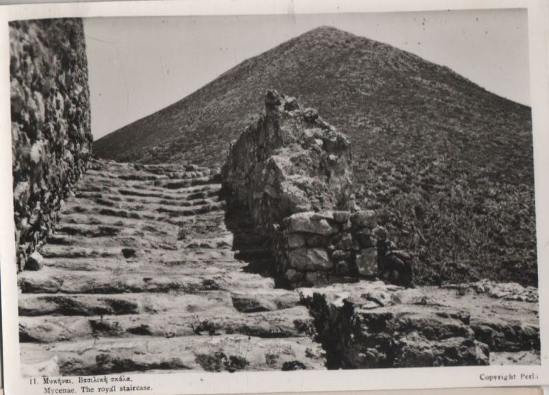 Ansichtskarte Mykene - Griechenland - Royal Staircase aus der Kategorie Mykene