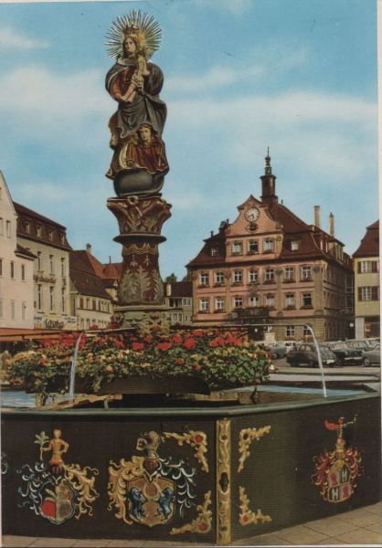 Ansichtskarte Schwäbisch Gmünd - Marienbrunnen aus der Kategorie Schwäbisch Gmünd