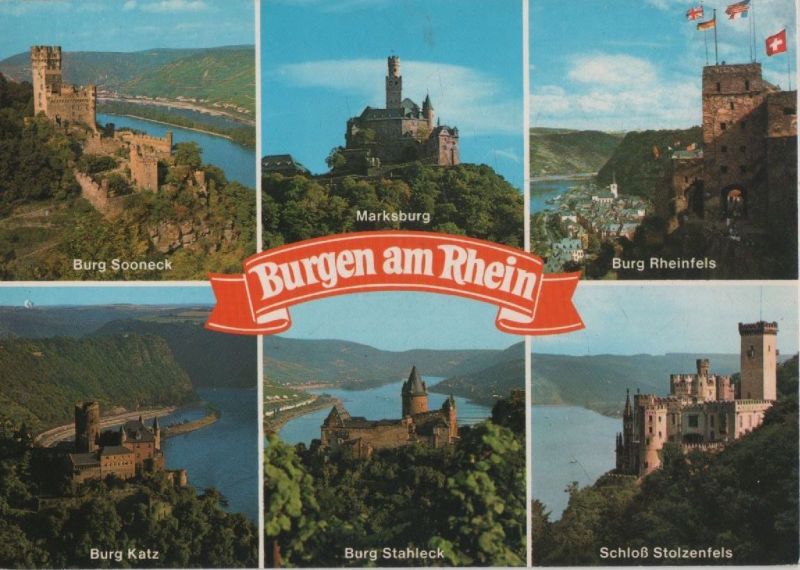 Ansichtskarte Rhein - Burgen aus der Kategorie Rhein