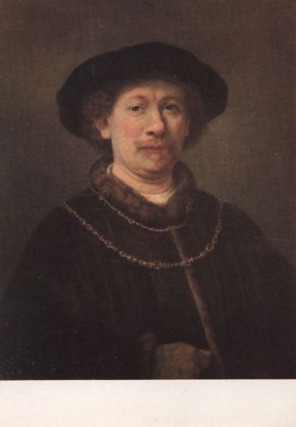 Ansichtskarte Rembrandt Selbstbildnis aus der Kategorie Gemälde