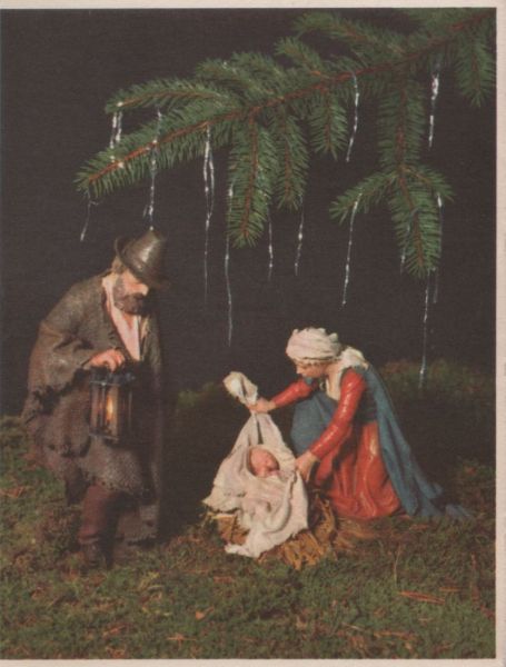 Ansichtskarte Weihnachtsbild Zweig mit Lametta aus der Kategorie Religion