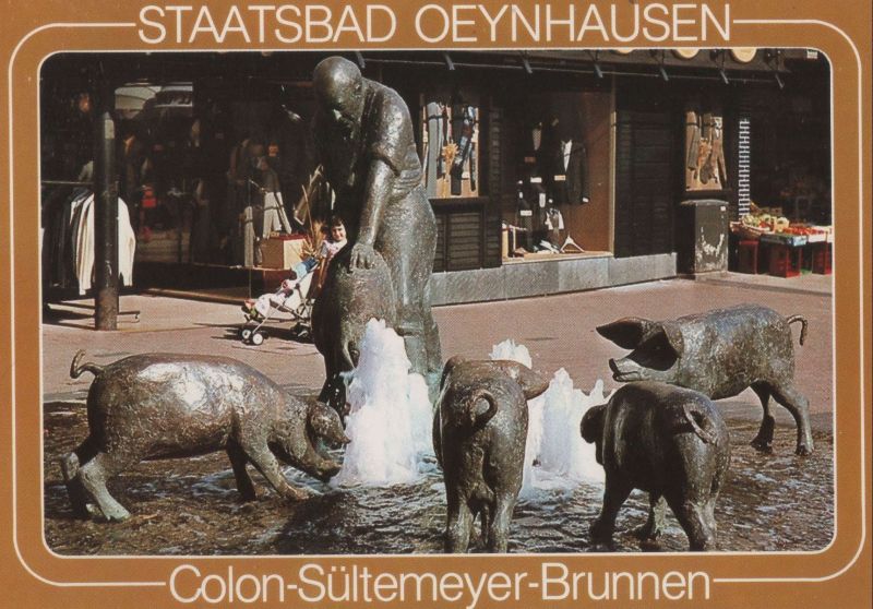 Ansichtskarte Bad Oeynhausen - Colon-Sültemeyer-Brunnen aus der Kategorie Bad Oeynhausen