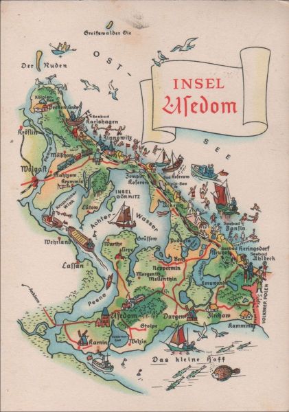 Ansichtskarte Usedom - Übersicht aus der Kategorie Usedom