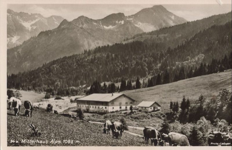Ansichtskarte Allgäuer Alpen - Alpe Mitterhaus aus der Kategorie Allgäuer Alpen