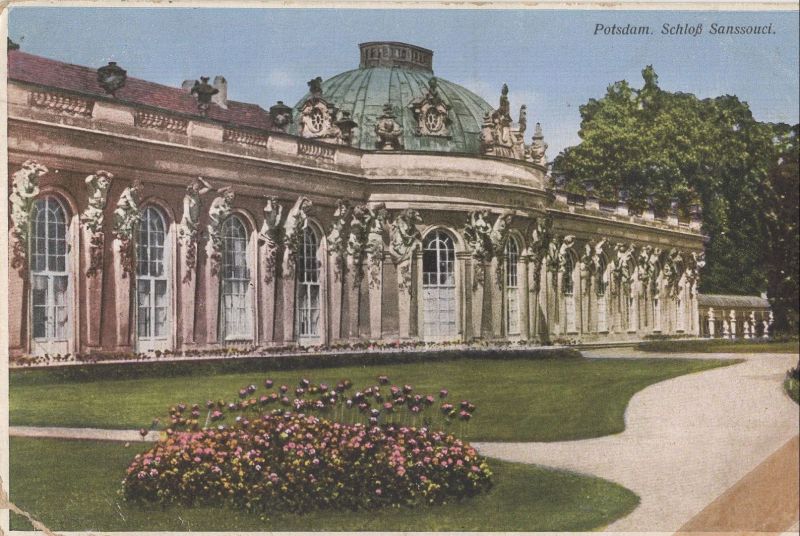 Ansichtskarte Potsdam, Sanssouci - Schloss aus der Kategorie Potsdam