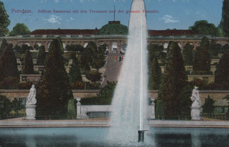 Ansichtskarte Potsdam - Schloss Sanssouci aus der Kategorie Potsdam