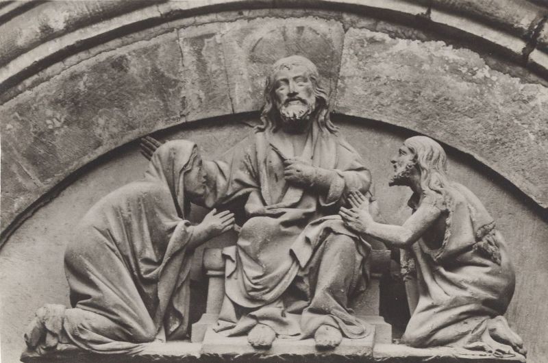 Ansichtskarte Mainz - Dom, Christus am Ostportal aus der Kategorie Mainz