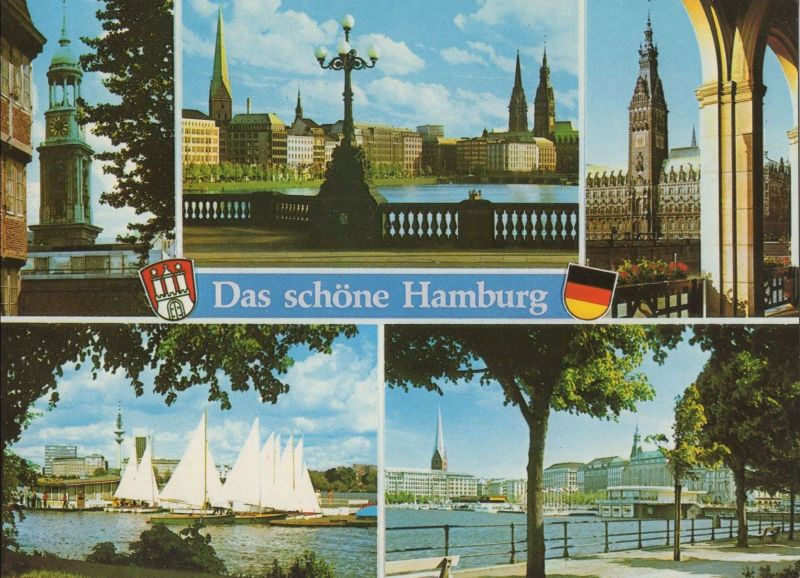 Ansichtskarte Hamburg - 5 Bilder aus der Kategorie Hamburg