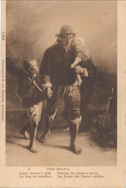 Ansichtskarte Josef Israels - Am Grab der Mutter aus der Kategorie Gemälde