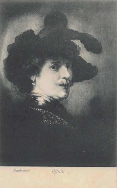 Ansichtskarte Rembrandt - Officier aus der Kategorie Gemälde