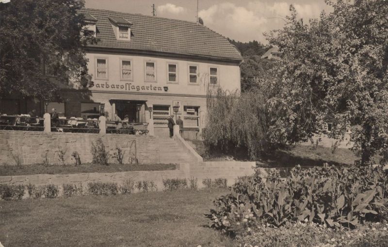 Ansichtskarte Bad Frankenhausen - Konsumgaststätte Barbarossagarten aus der Kategorie Bad Frankenhausen