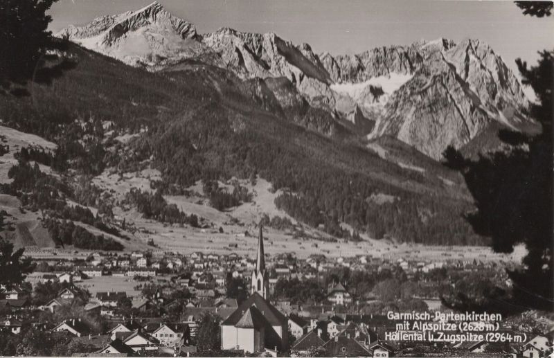 Ansichtskarte Garmisch-Partenkirchen - mit Alpspitze aus der Kategorie Garmisch-Partenkirchen