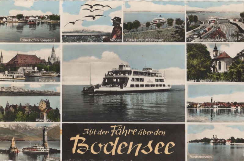 Ansichtskarte Bodensee - mit der Fähre aus der Kategorie Bodensee