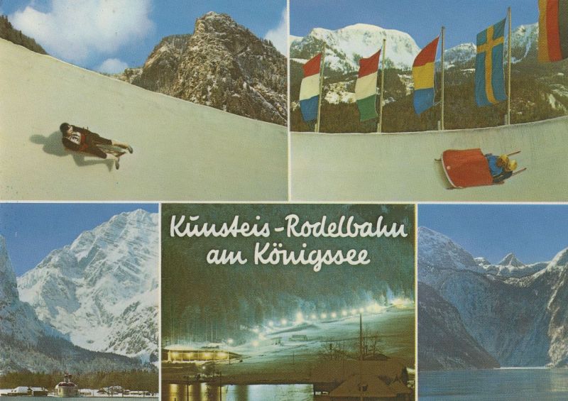 Ansichtskarte Königssee - Kunsteis-Rodelbahn aus der Kategorie Königssee