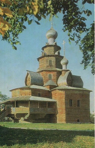 Ansichtskarte Susdal - Russland - Preobrashenskahja-Holzkirche aus der Kategorie Susdal
