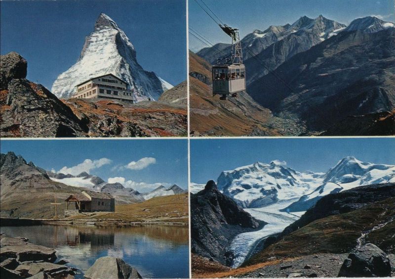Ansichtskarte Zermatt - Schweiz - mit Schwarzsee aus der Kategorie Zermatt