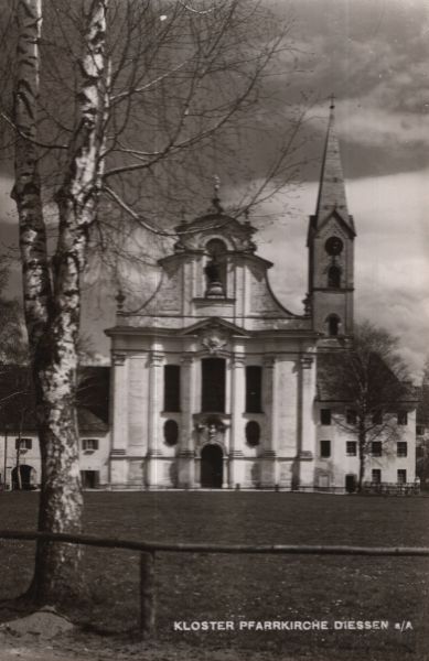 Ansichtskarte Dießen - Kloster-Pfarrkirche aus der Kategorie Dießen