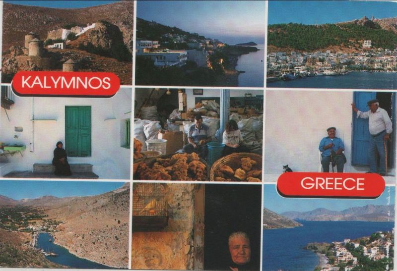 Ansichtskarte Kalymnos - Griechenland - neun Bilder aus der Kategorie Kalymnos