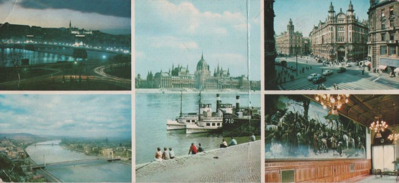 Ansichtskarte Budapest - Ungarn - 5 Bilder aus der Kategorie Budapest